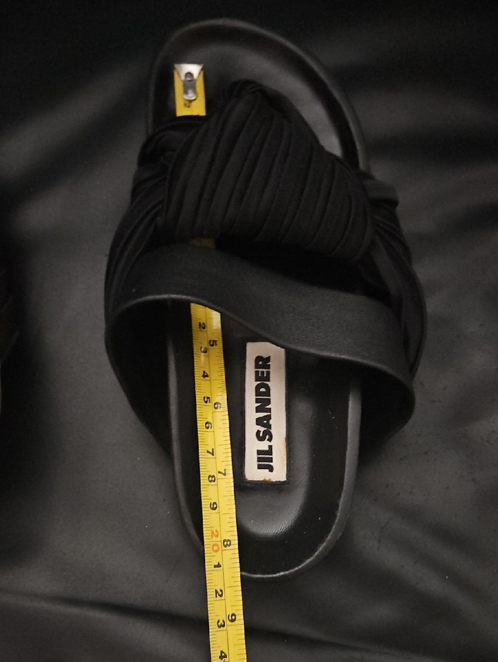 Jil Sander Black Pleats and Knot Flat Sandal Shoe  Sz 5 US - Picture 11 of 13